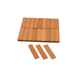 Houten kaleerblokjes - 80 x 20 x 2 mm (Rood - 100 st)