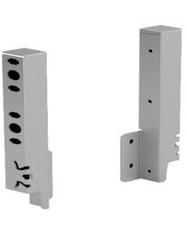 Achterwandverbinders ArciTech voor houten of aluminium achterwand - 218 mm - Zilver