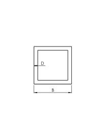 Vierkante buis (Aluminium bruut)