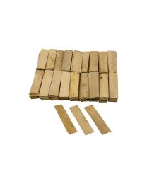 Houten kaleerblokjes - 80 x 20 x 4 mm (Geel - 100 st)