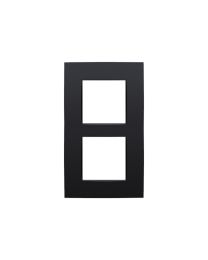 Tweevoudige afdekplaat (60 mm centerafstand) - Zwart