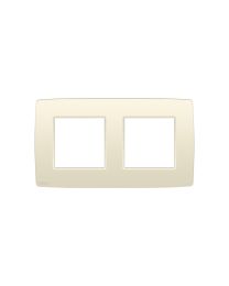 Tweevoudige afdekplaat (71 mm centerafstand) - Crème