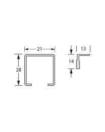 0072919 ONDERPROFIEL WING LINE 77 ALU 2000MM