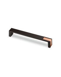 Meubelgreep Intra - Asmaat 192 mm (Zwart mat / Koperkleurig geborsteld)