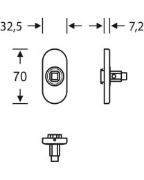 Klinkrozet ovaal ASL 1758 (F1)