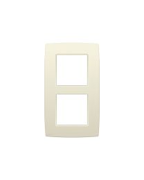 Tweevoudige afdekplaat (60 mm centerafstand) - Crème