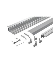 TopLine XL profielset versterkt voor 1-4 deurs kasten met clipmontage - 4 meter