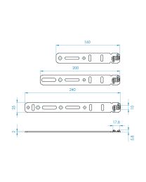 Raamanker 5MSA164 voor aluminium raamprofielen - 25 mm