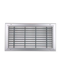 Brandwerende deurrooster 'Basic' met tegenkader - 400 x 200 mm