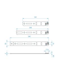 Raamanker 5VKA218 voor PVC raamprofielen - 25 mm