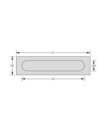 Brievenbusklep '695' - 320 x 80 mm (Brons)