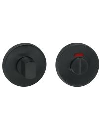 WC garnituur rond - Ø50 mm met stift 8 mm (Zwart)
