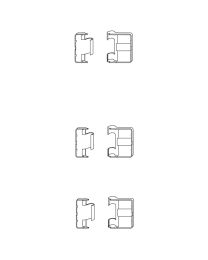 Set afdekkappen FS scharnier 17/38 - B1/25 (RAL 8022)