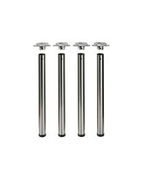 Set tafelpoten 'Efua' - Ø60 x 710 mm (RVS look - 4 st)